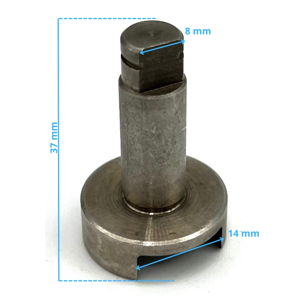 EJE DE BOMBA+HELICE AGUA R50